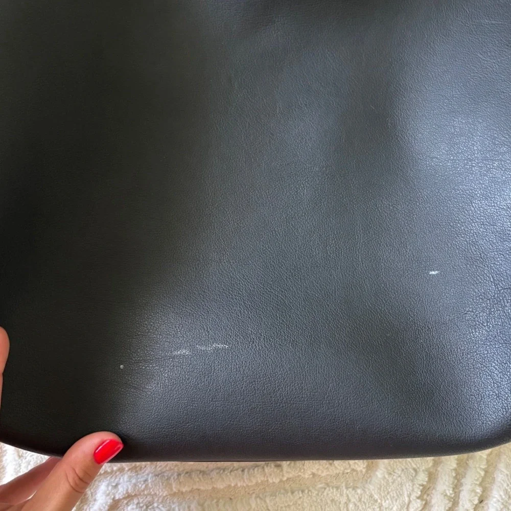 Saint Laurent Black Leather Tote and Matching Wallet